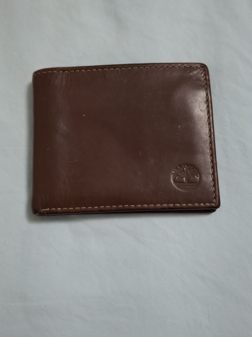 Timberland Men's Genuine Brown Leather Passcase Bifold Wallet